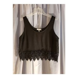 Women's Black Crop Top